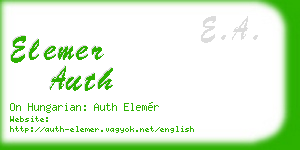 elemer auth business card